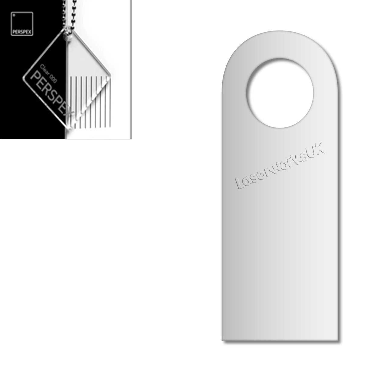 Acrylic Door Hanger Blanks - Style 5 - Laserworksuk