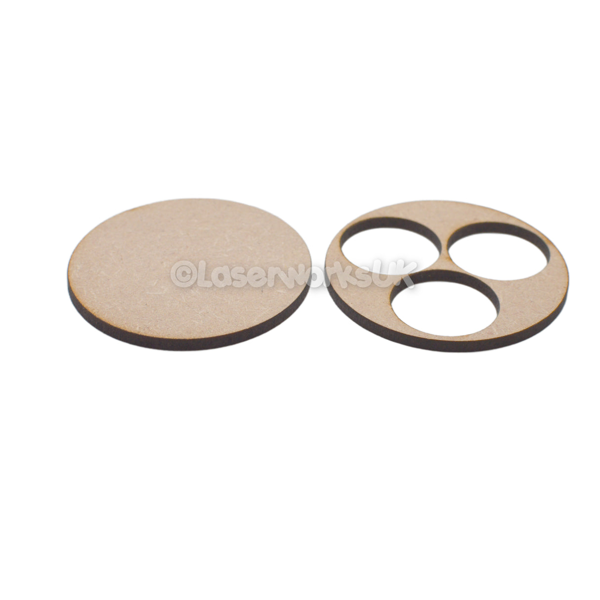 60mm Large Gun Team Base for 3x 25mm round bases - Laserworksuk