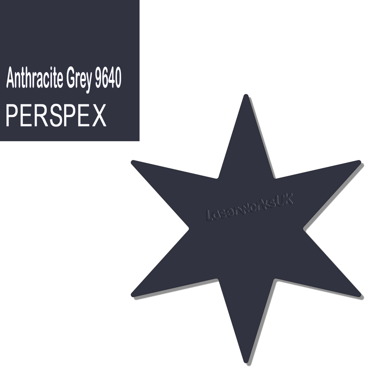 Acrylic 6 sided Star Blanks (8cm Pack of 7) - Laserworksuk