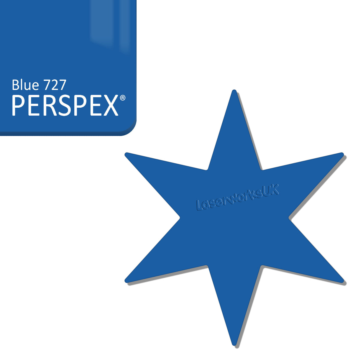 Acrylic 6 sided Star Blanks (8cm Pack of 7) - Laserworksuk