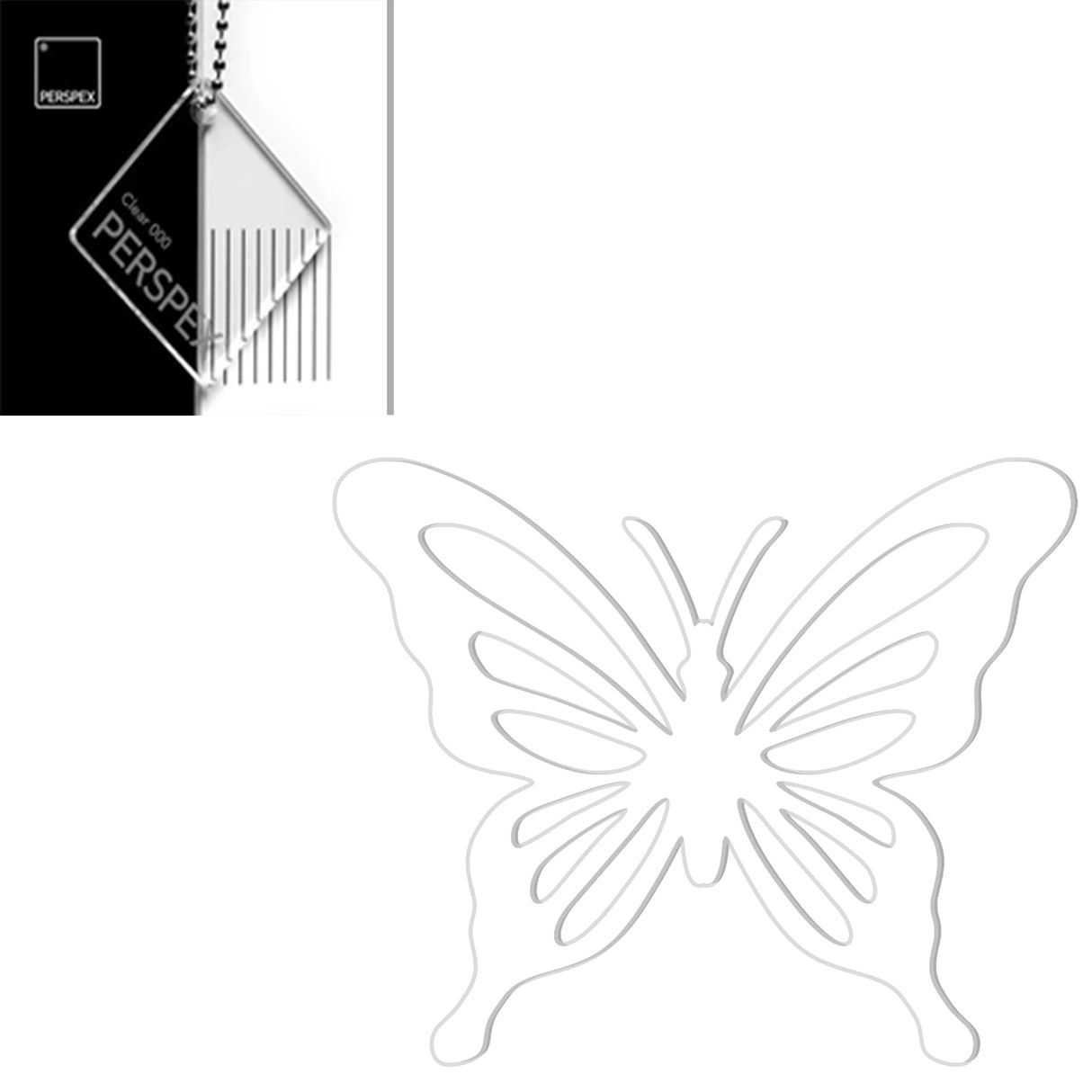 Acrylic Butterfly Blanks (6cm Pack of 5) - LaserworksUK