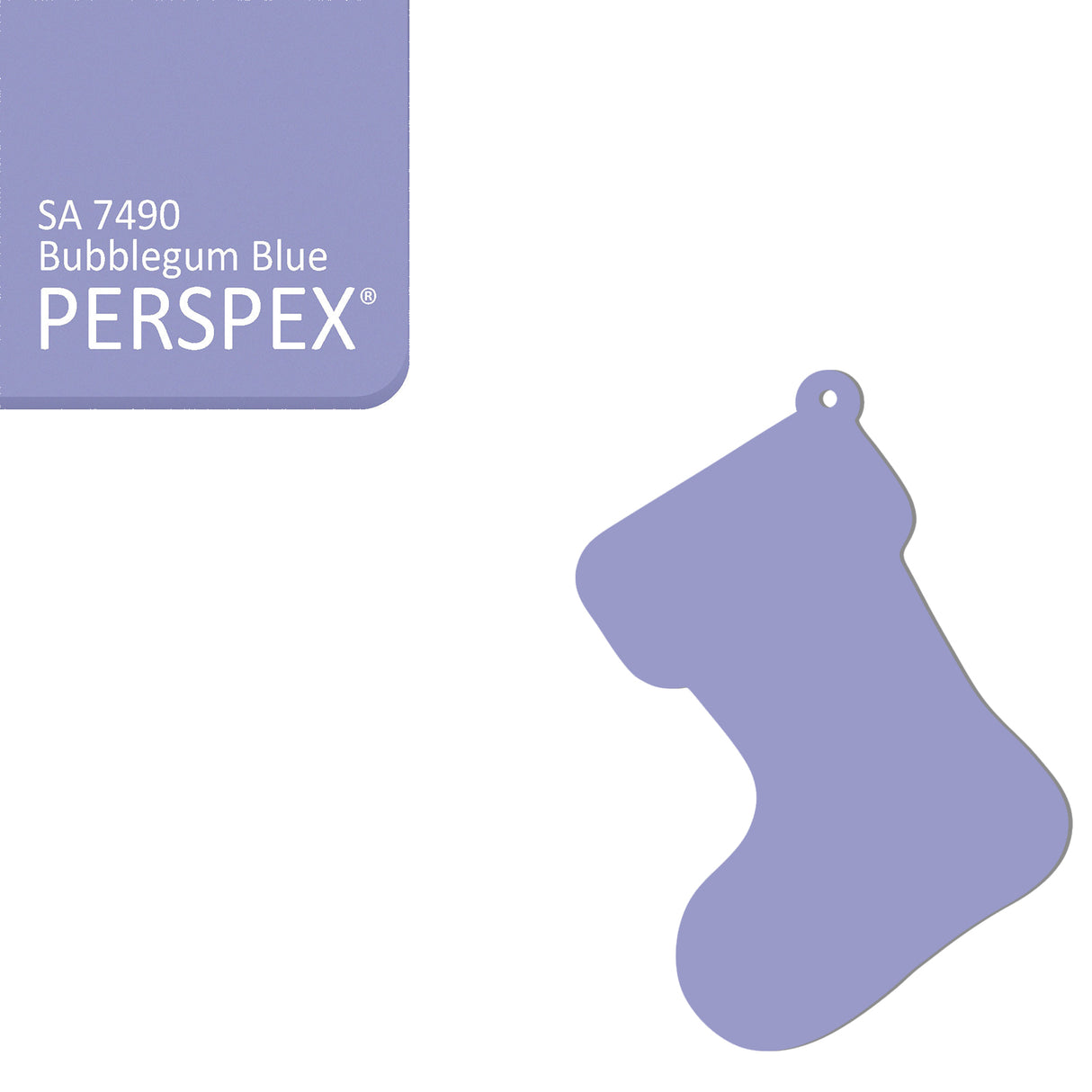 Acrylic Christmas Stocking Decoration Blanks - Laserworksuk