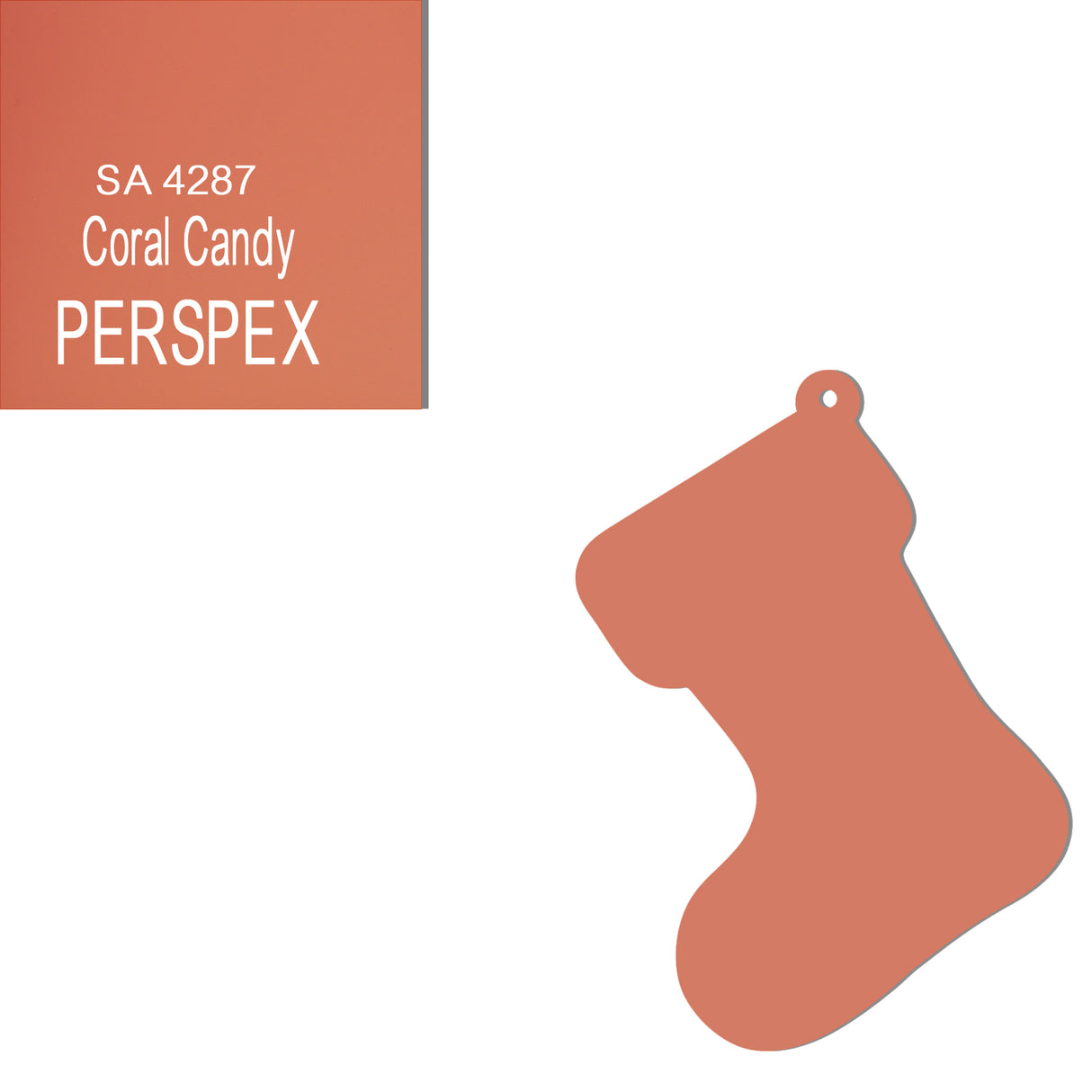 Acrylic Christmas Stocking Decoration Blanks - Laserworksuk