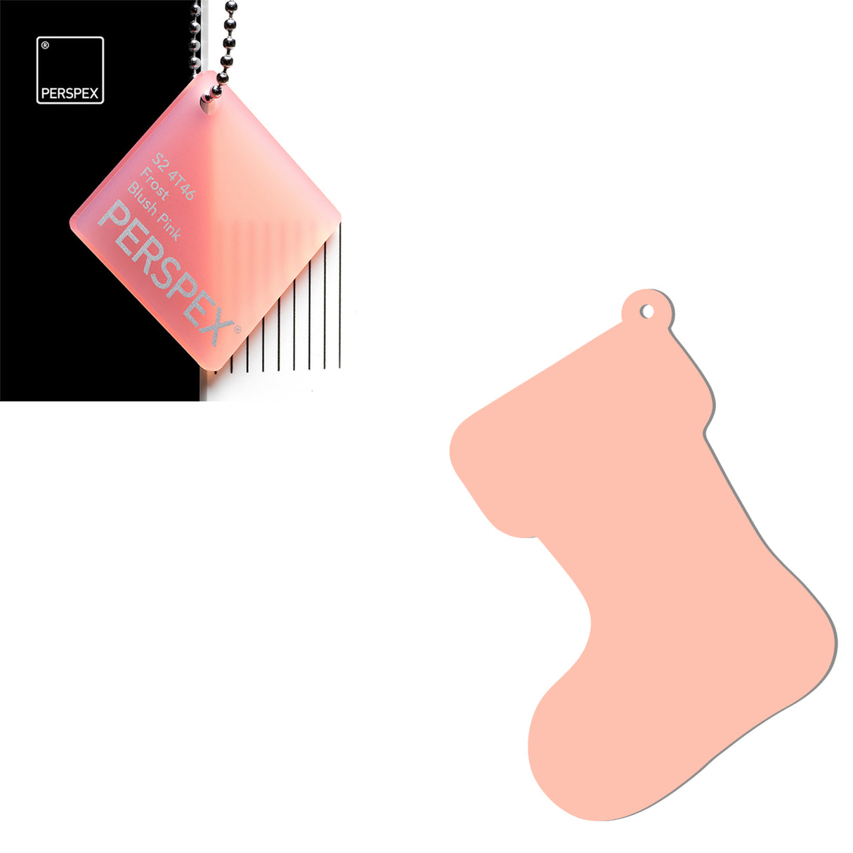 Acrylic Christmas Stocking Decoration Blanks - Laserworksuk