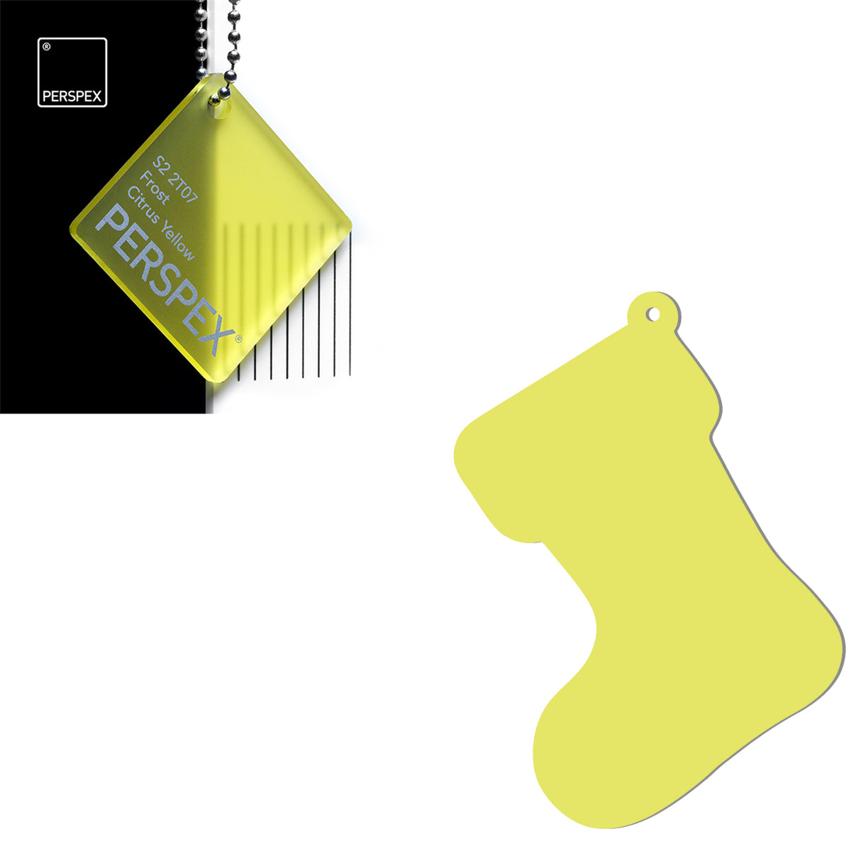 Acrylic Christmas Stocking Decoration Blanks - Laserworksuk