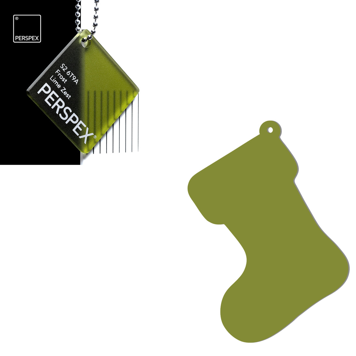 Acrylic Christmas Stocking Decoration Blanks - Laserworksuk