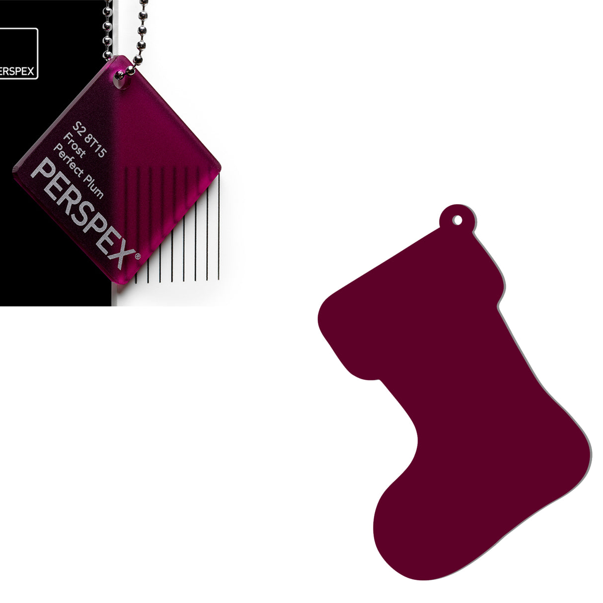 Acrylic Christmas Stocking Decoration Blanks - Laserworksuk