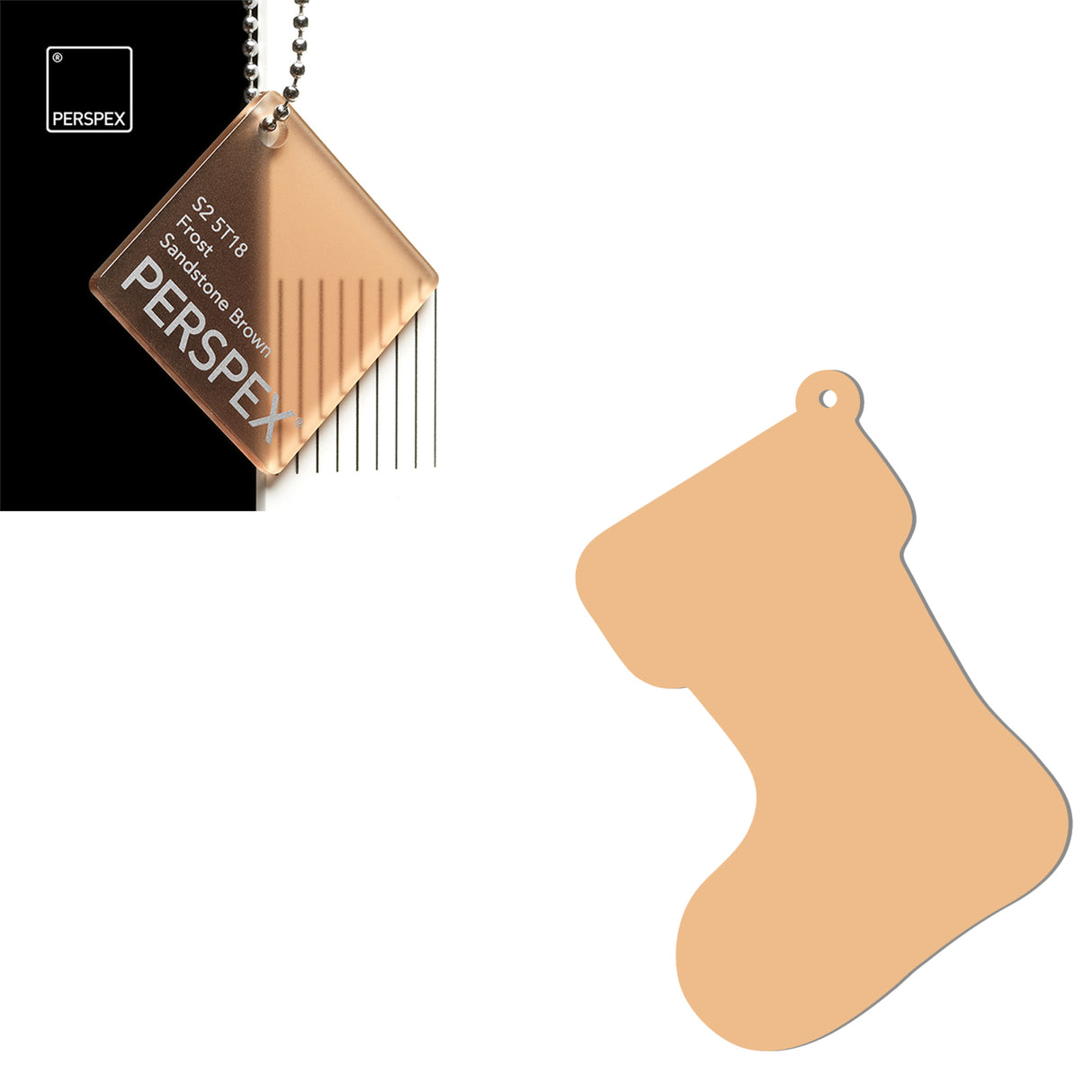 Acrylic Christmas Stocking Decoration Blanks - Laserworksuk