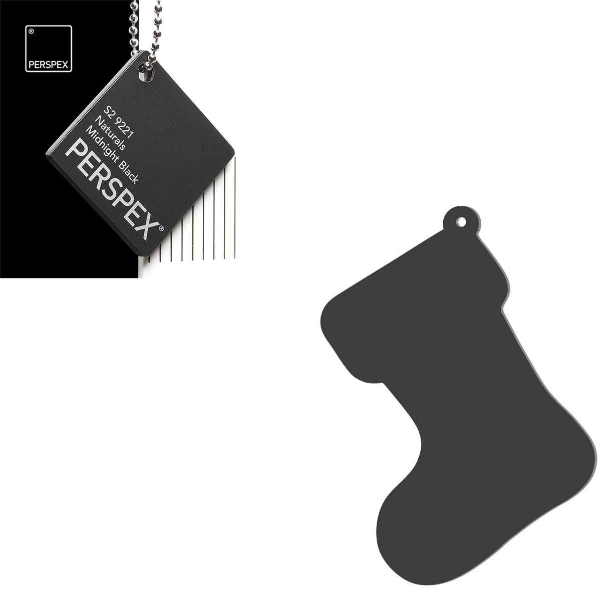 Acrylic Christmas Stocking Decoration Blanks - Laserworksuk
