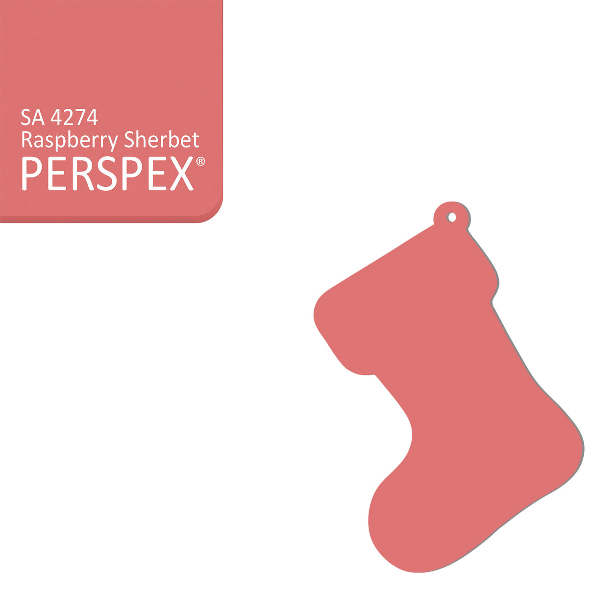 Acrylic Christmas Stocking Decoration Blanks - Laserworksuk