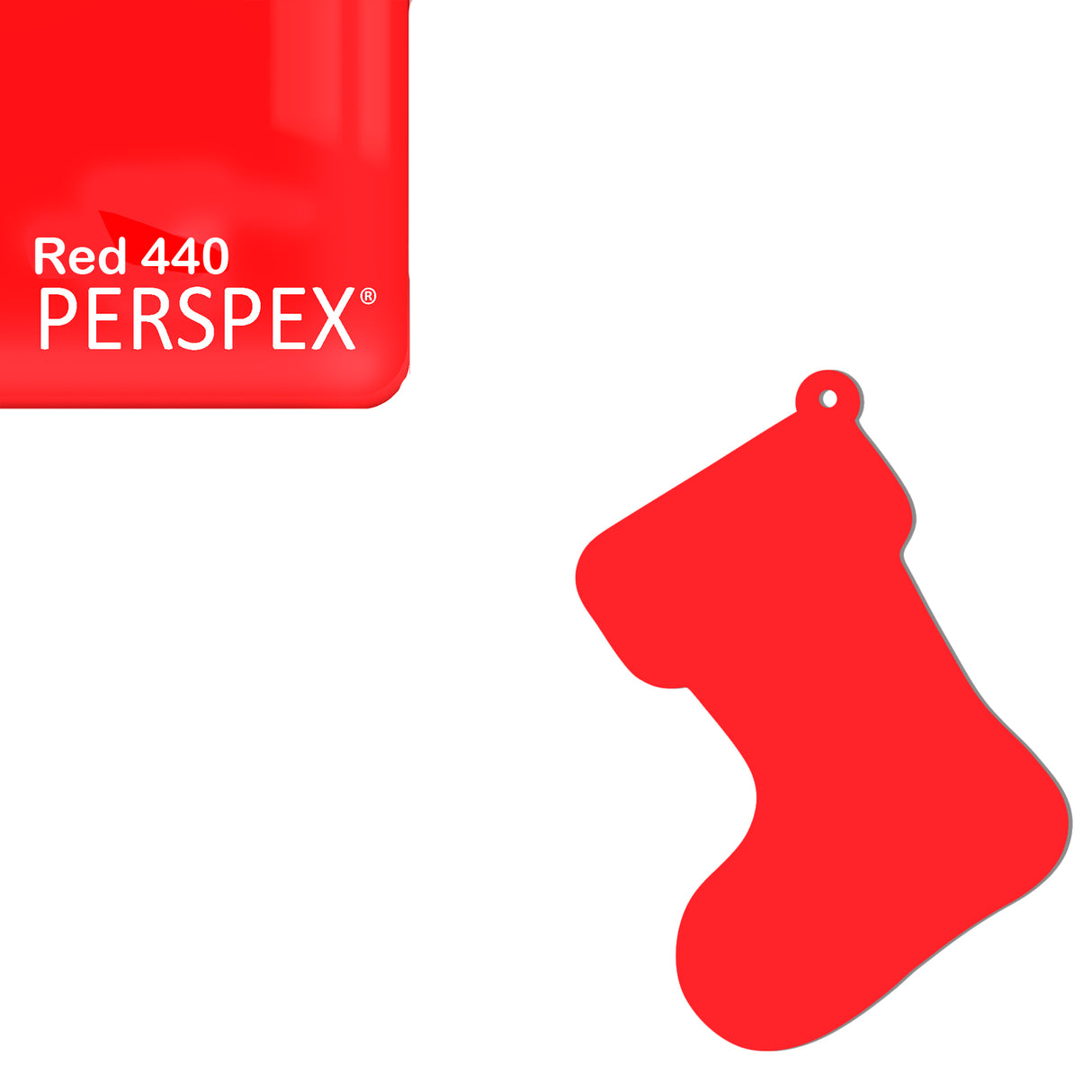 Acrylic Christmas Stocking Decoration Blanks - Laserworksuk