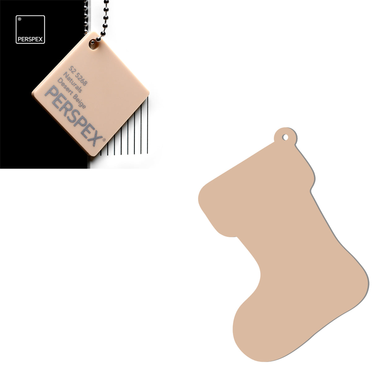 Acrylic Christmas Stocking Decoration Blanks - Laserworksuk