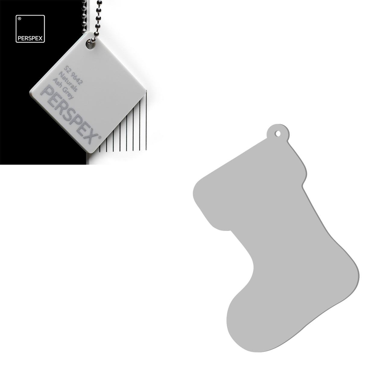 Acrylic Christmas Stocking Decoration Blanks - Laserworksuk