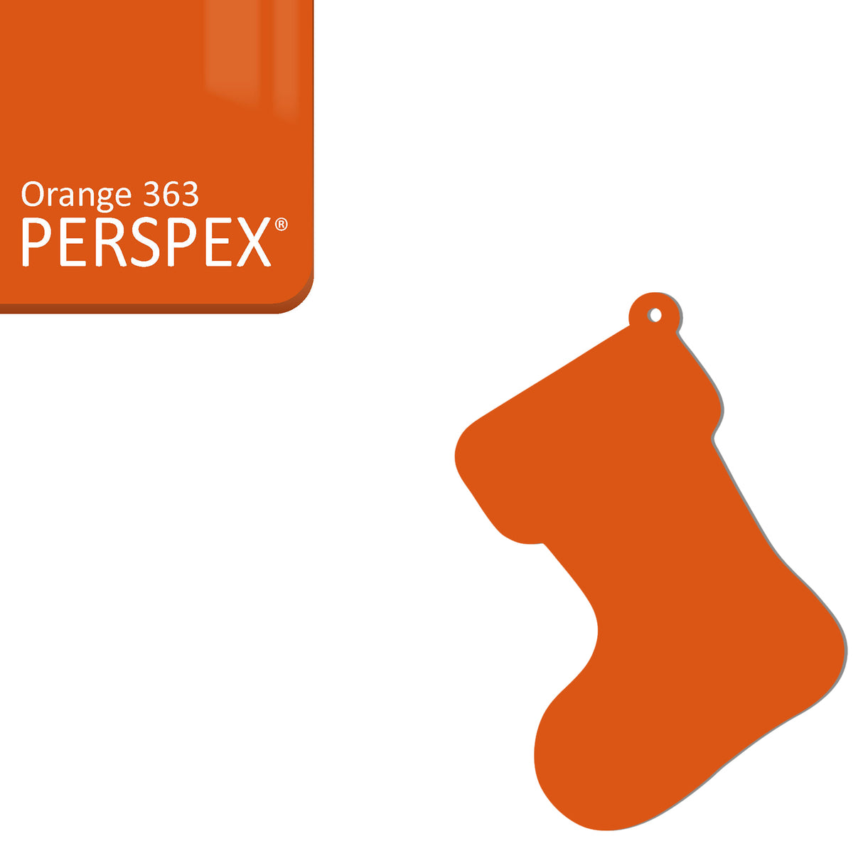 Acrylic Christmas Stocking Decoration Blanks - Laserworksuk