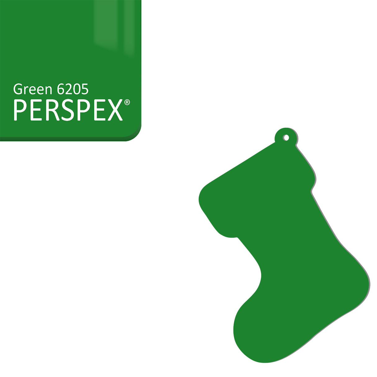 Acrylic Christmas Stocking Decoration Blanks - Laserworksuk