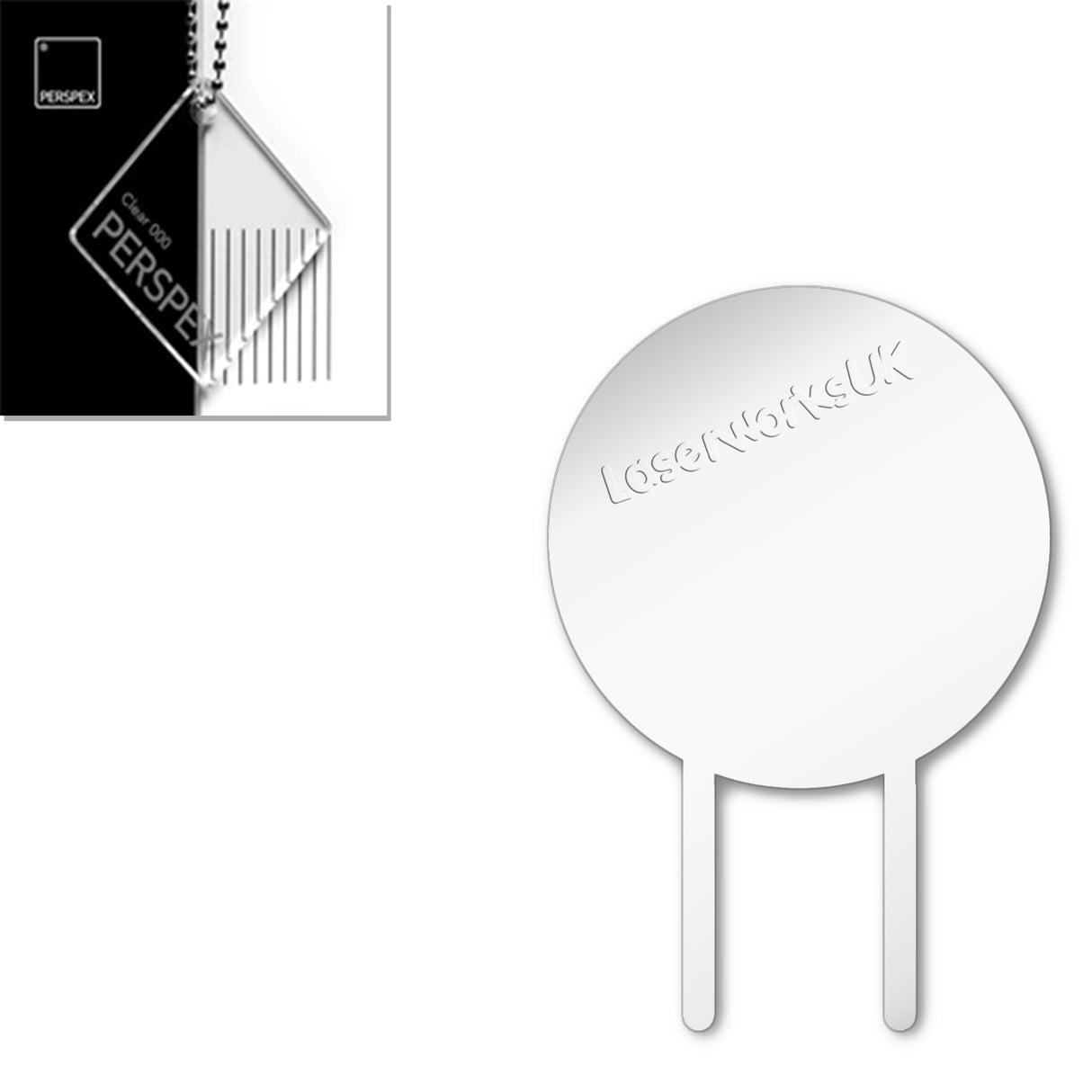 Acrylic Circle Cake Topper (18cm Pack of 3) - Laserworksuk