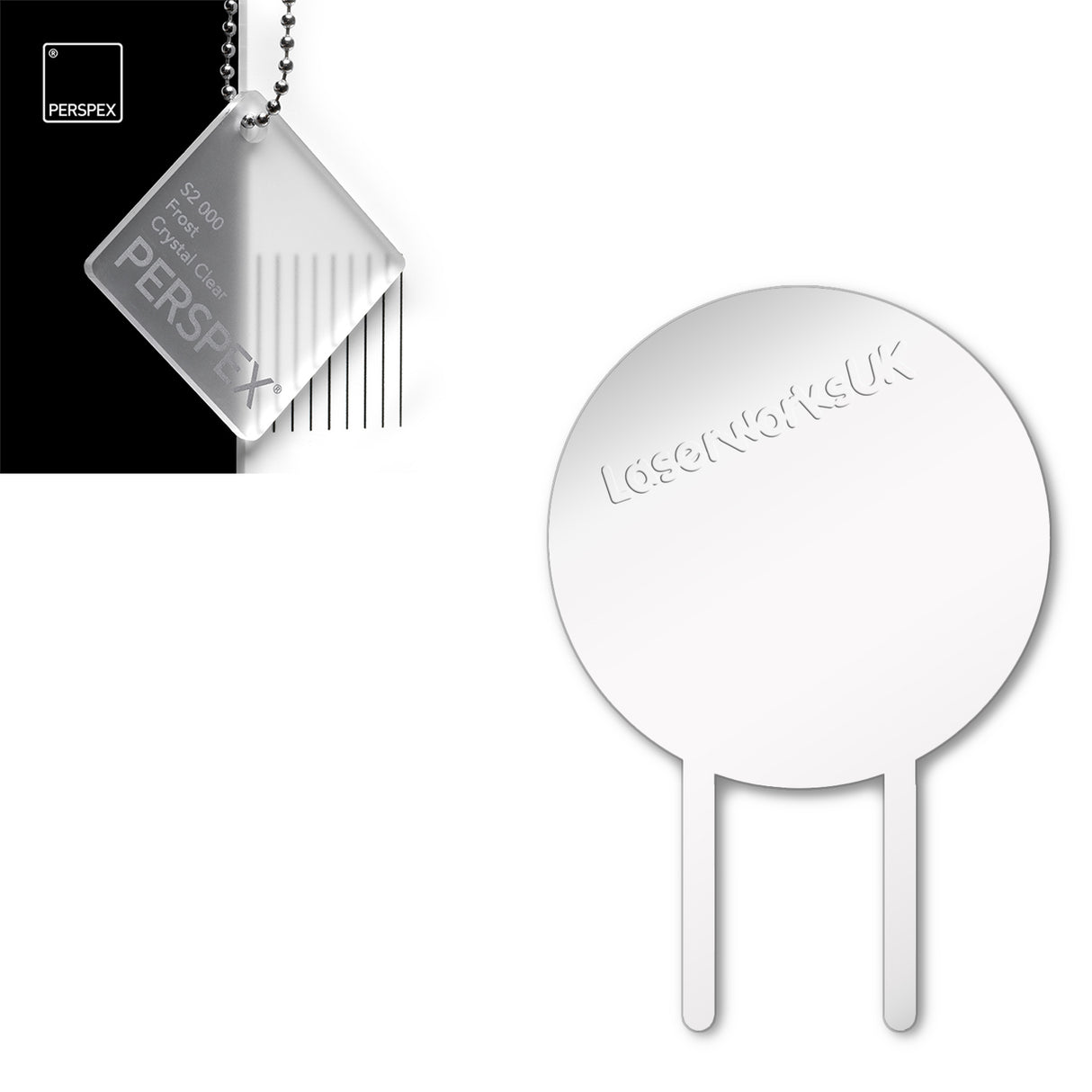 Acrylic Circle Cake Topper (18cm Pack of 3) - Laserworksuk