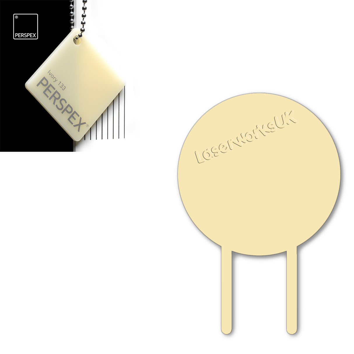 Acrylic Circle Cake Topper (18cm Pack of 3) - Laserworksuk