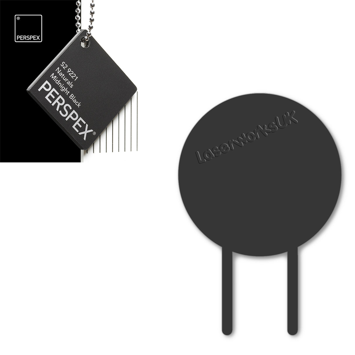 Acrylic Circle Cake Topper (18cm Pack of 3) - Laserworksuk