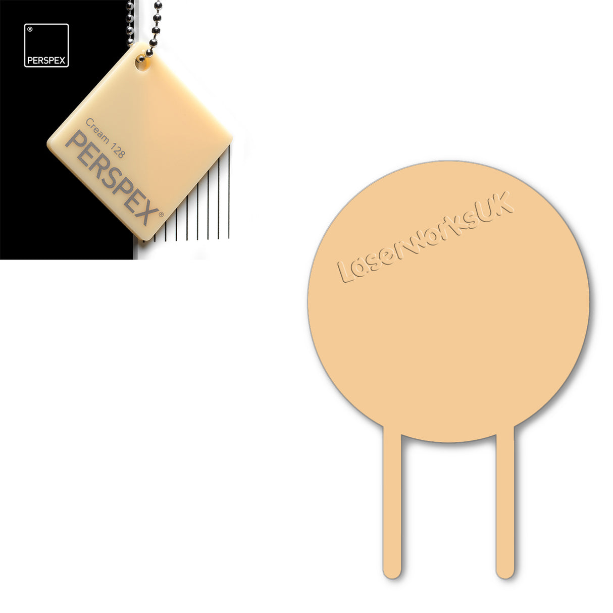 Acrylic Circle Cake Topper (18cm Pack of 3) - Laserworksuk