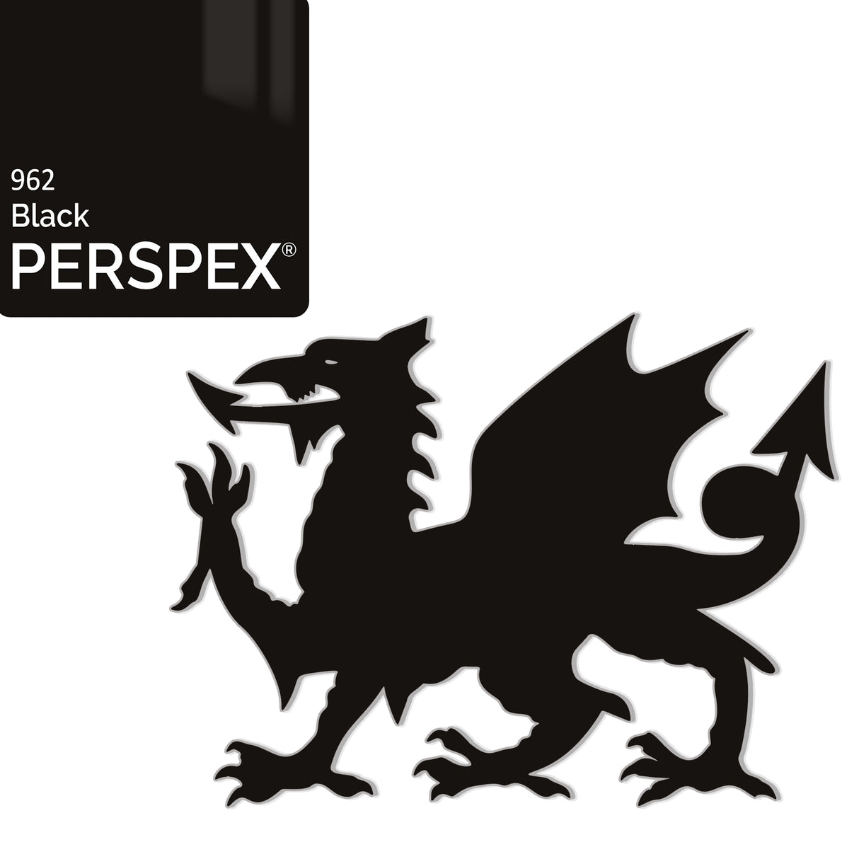 Acrylic Welsh Dragon - Made in Wales - Laser Cut - LaserworksUK