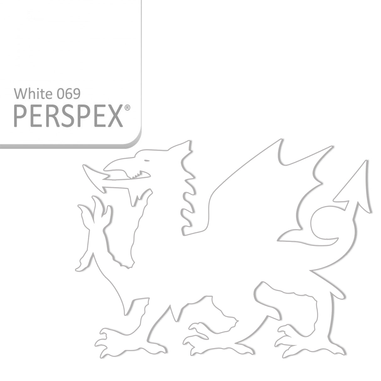 Acrylic Welsh Dragon - Made in Wales - Laser Cut - LaserworksUK