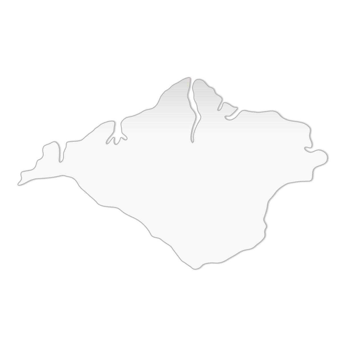 Acrylic Isle of Wight Map Blanks - IOW Craft Map - Laserworksuk