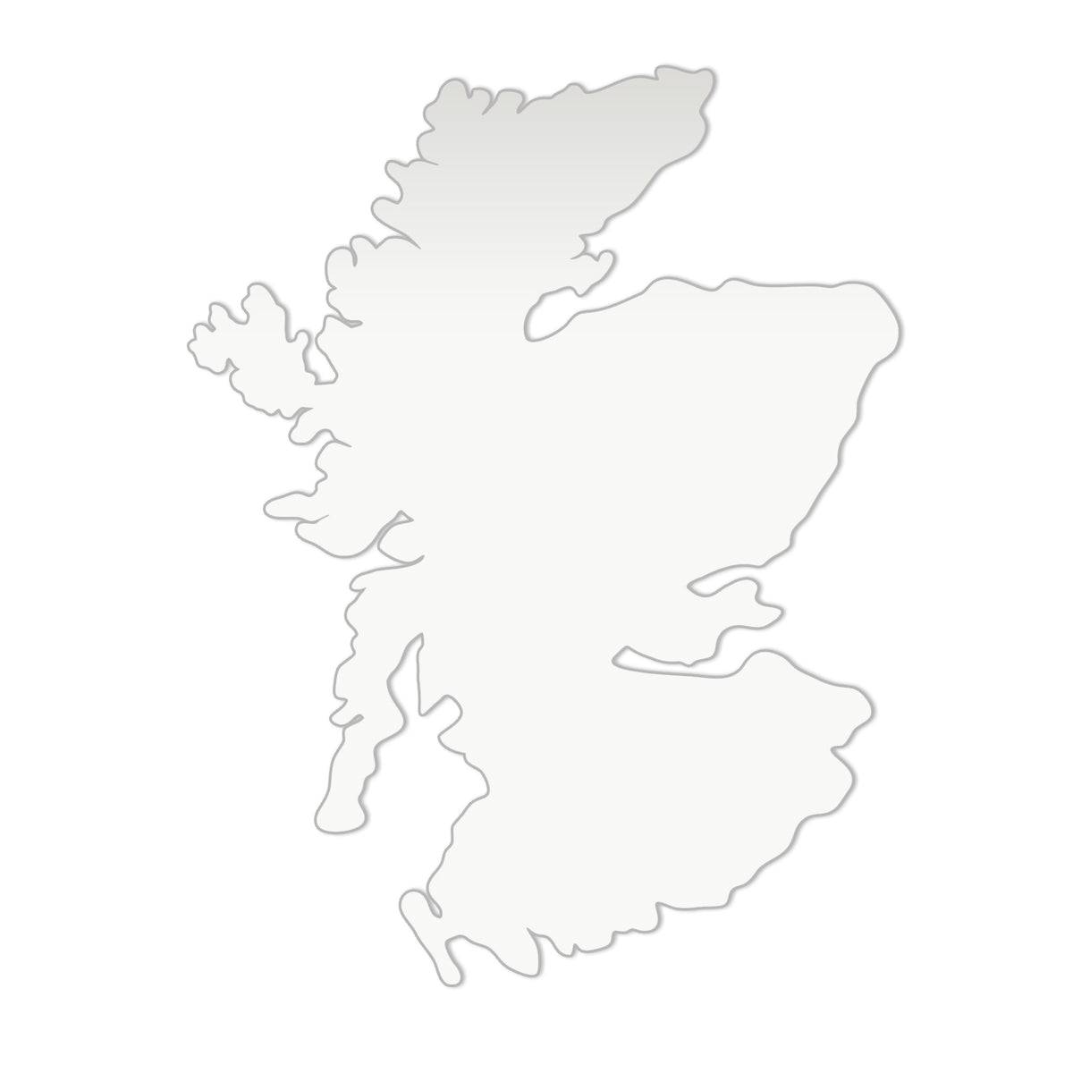 Acrylic Scotland Map Blanks Scottish Craft Map Laserworksuk