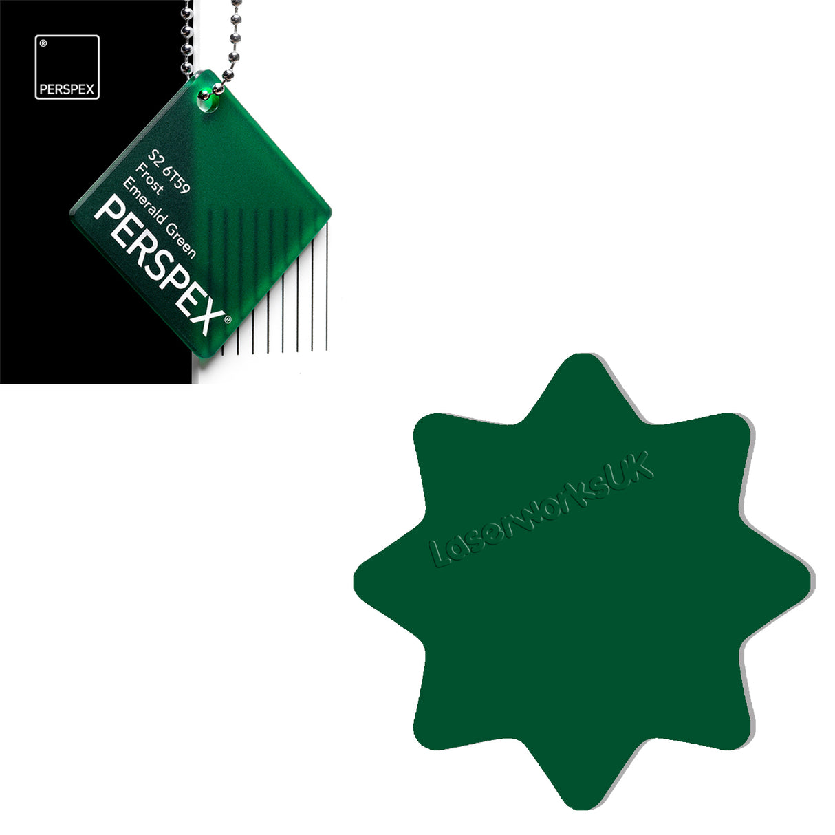 Acrylic 8 Sided Star Rounded Corners (10cm Pack of 5) - Laserworksuk
