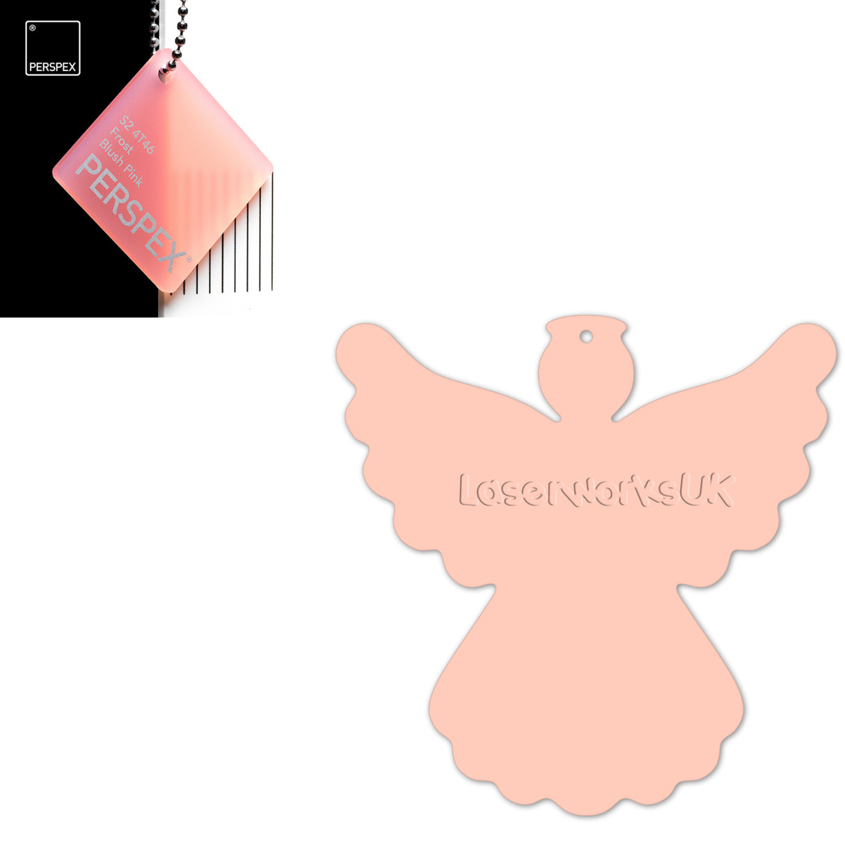 Acrylic Christmas Angel Blanks - Laserworksuk