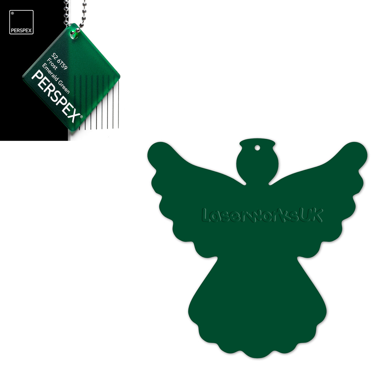 Acrylic Christmas Angel Blanks - Laserworksuk