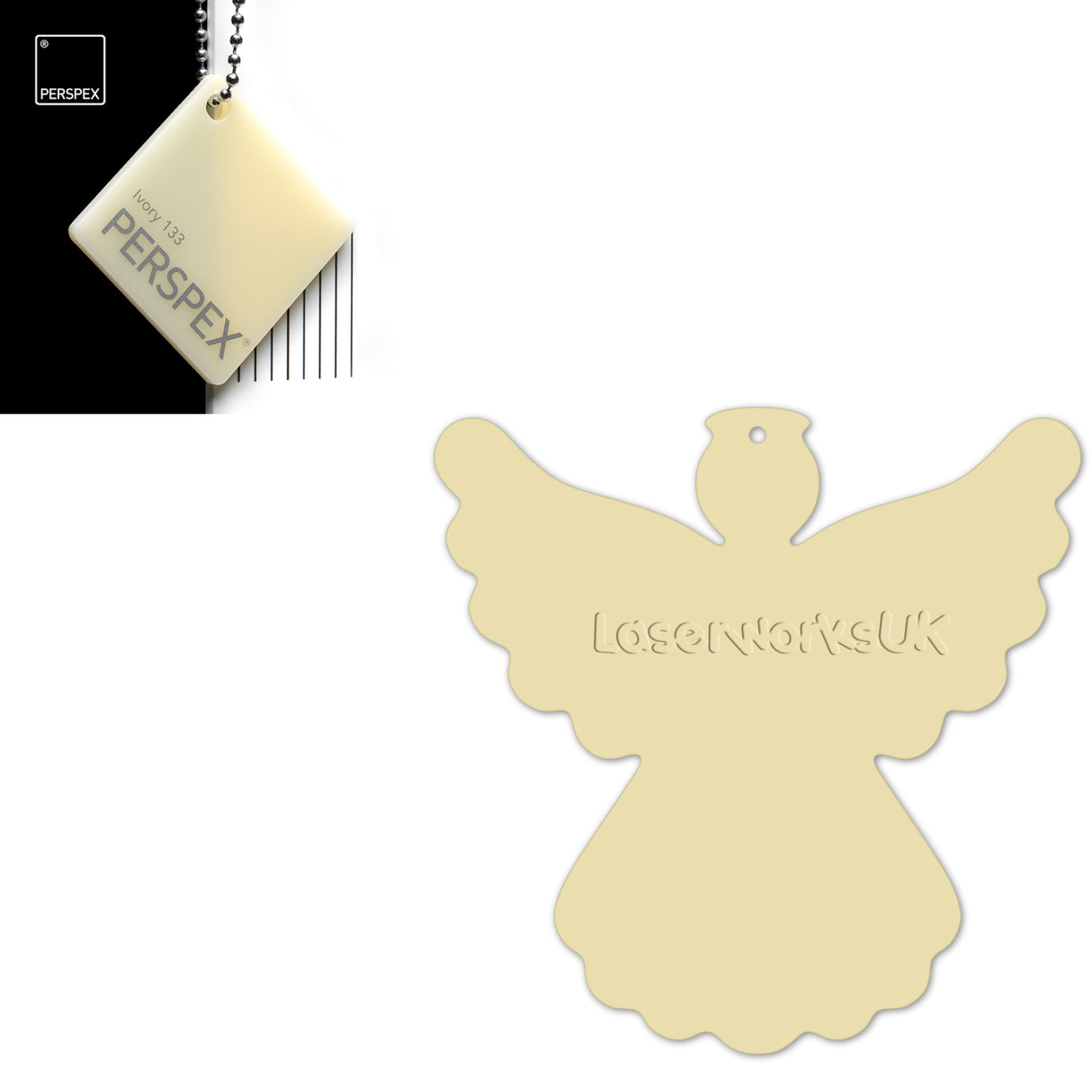 Acrylic Christmas Angel Blanks - Laserworksuk