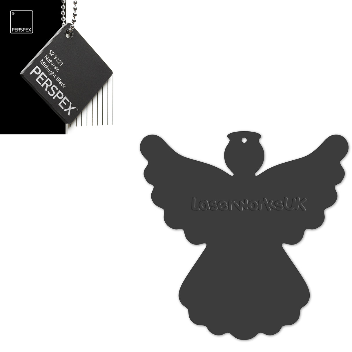 Acrylic Christmas Angel Blanks - Laserworksuk