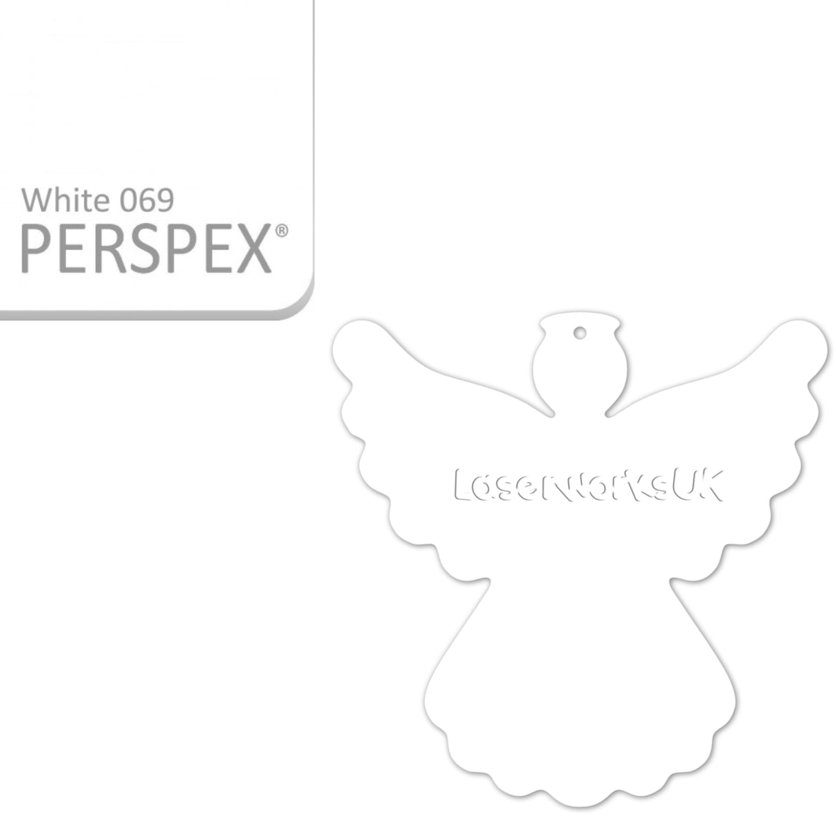 Acrylic Christmas Angel Blanks - Laserworksuk