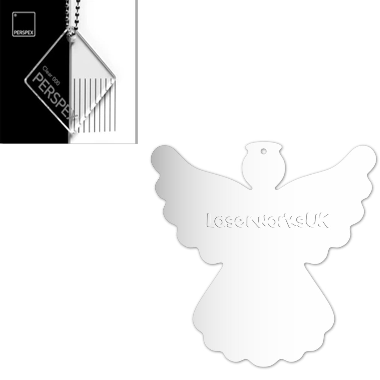 Acrylic Christmas Angel Blanks - Laserworksuk