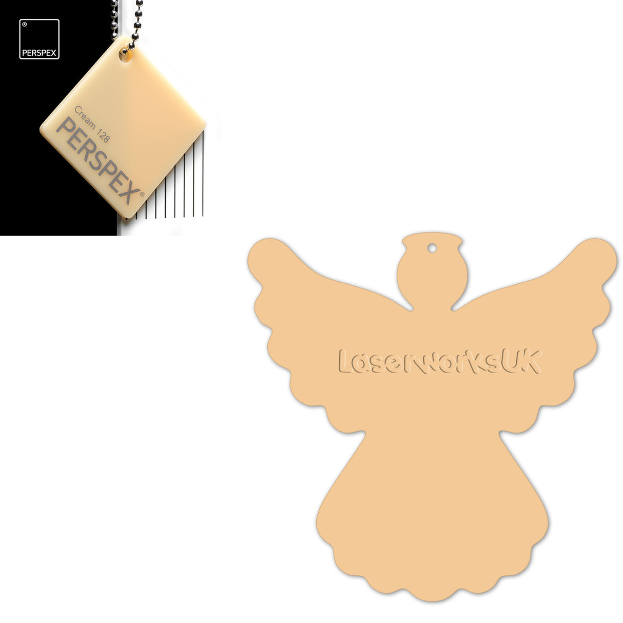 Acrylic Christmas Angel Blanks - Laserworksuk
