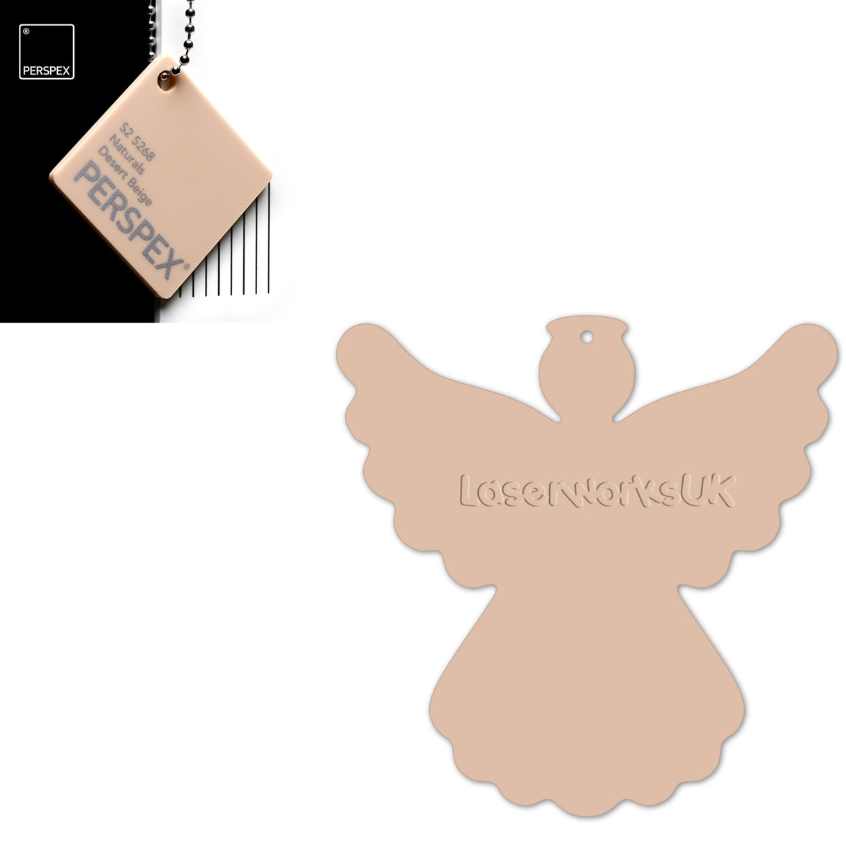Acrylic Christmas Angel Blanks - Laserworksuk