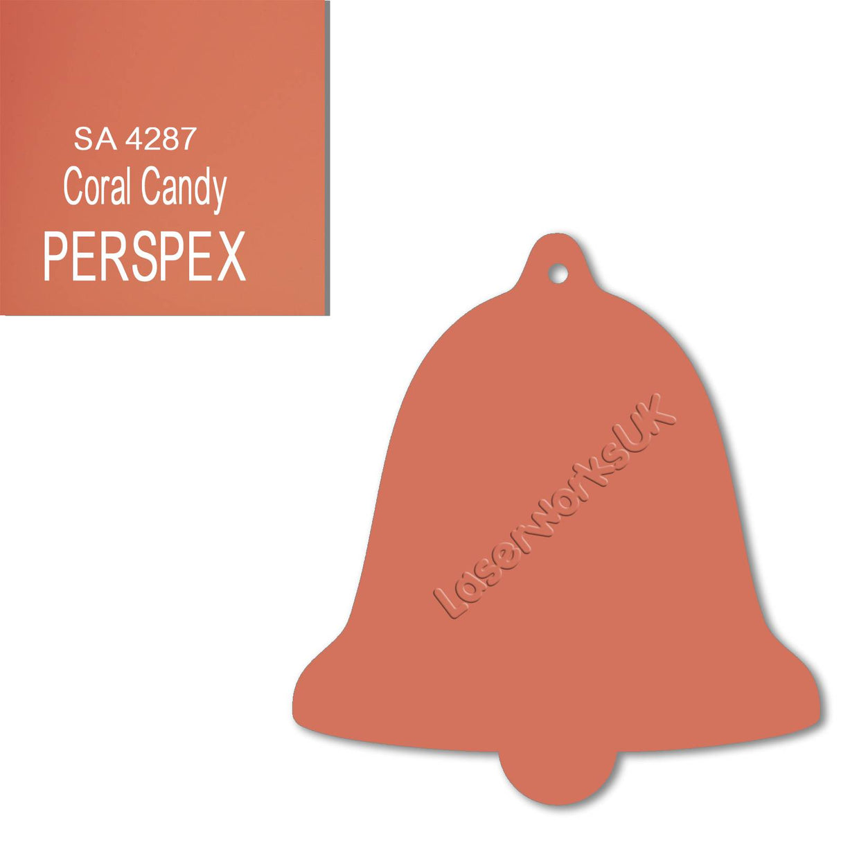 Acrylic Christmas Bell Blanks (12cm) - Laserworksuk