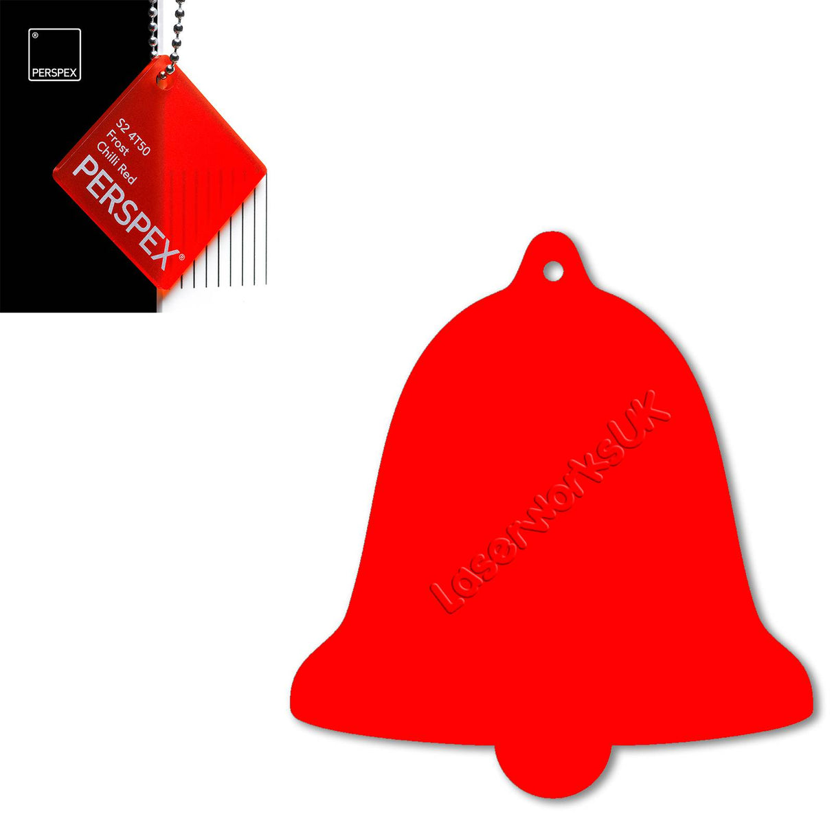 Acrylic Christmas Bell Blanks (12cm) - Laserworksuk