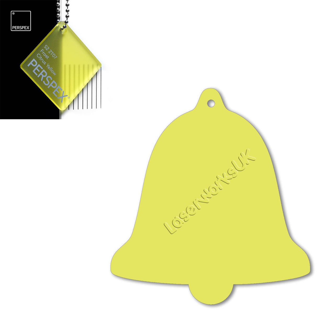 Acrylic Christmas Bell Blanks (12cm) - Laserworksuk