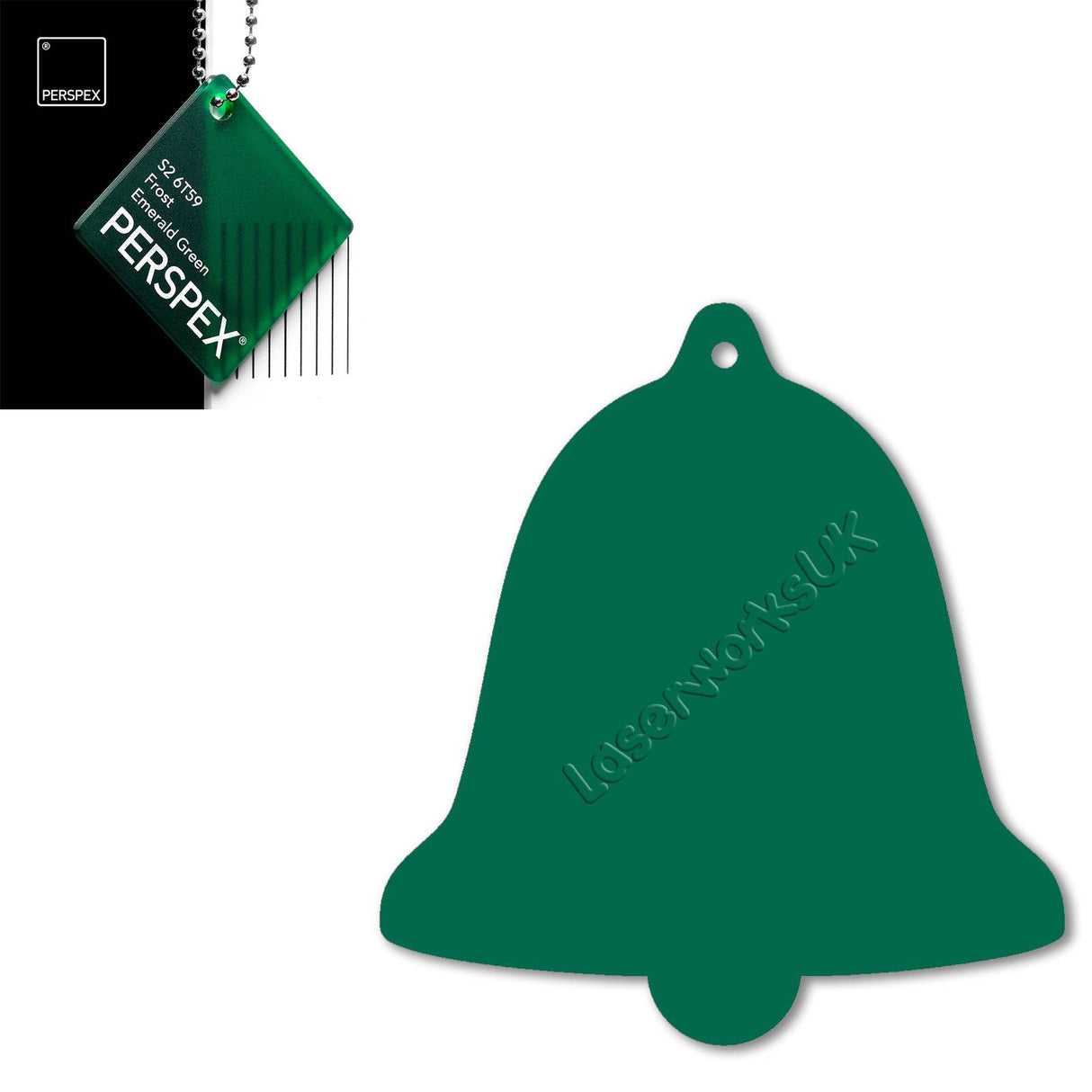 Acrylic Christmas Bell Blanks (12cm) - Laserworksuk