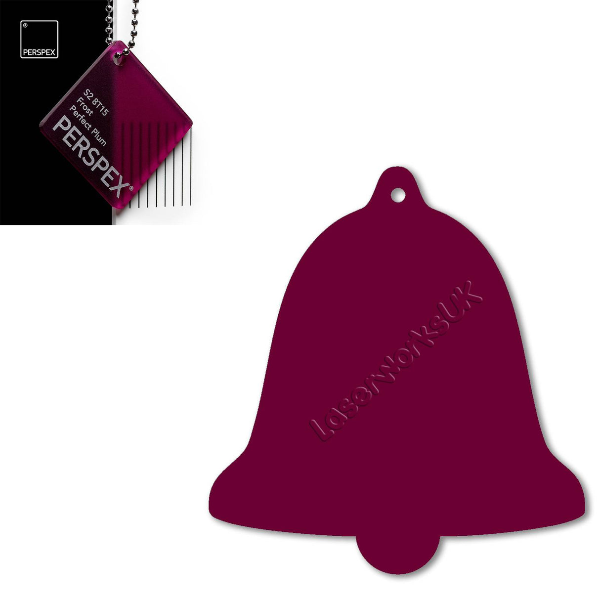 Acrylic Christmas Bell Blanks (12cm) - Laserworksuk