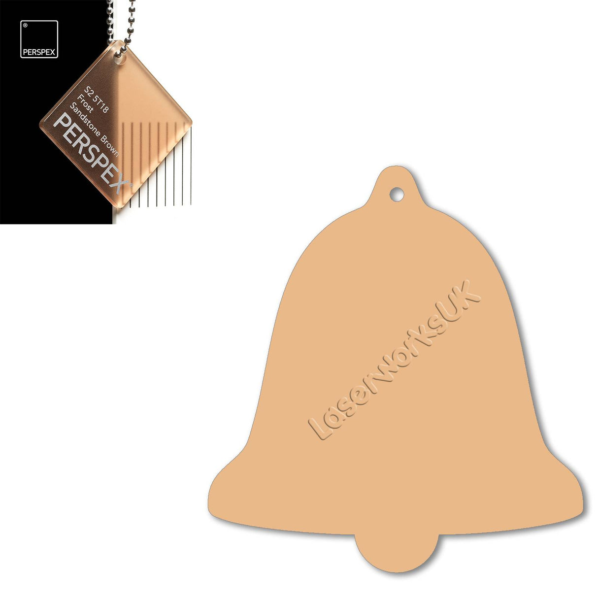 Acrylic Christmas Bell Blanks (12cm) - Laserworksuk