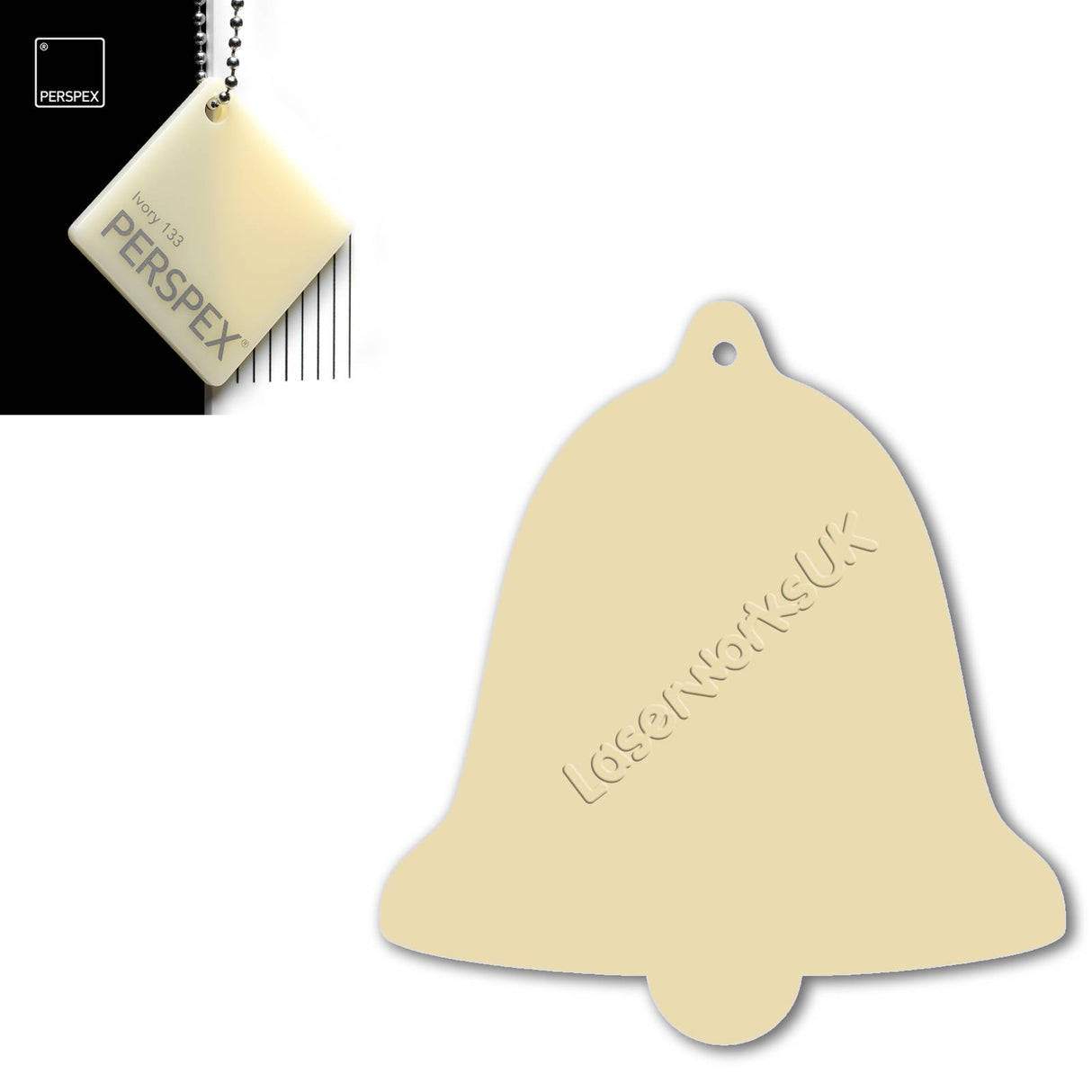 Acrylic Christmas Bell Blanks (12cm) - Laserworksuk