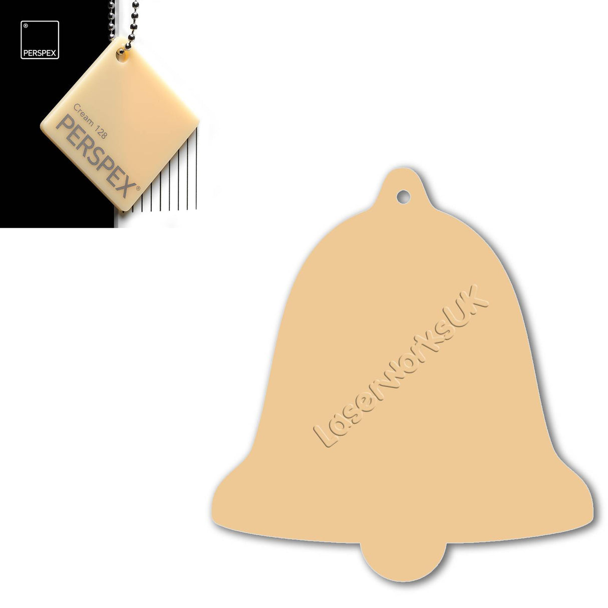 Acrylic Christmas Bell Blanks (12cm) - Laserworksuk