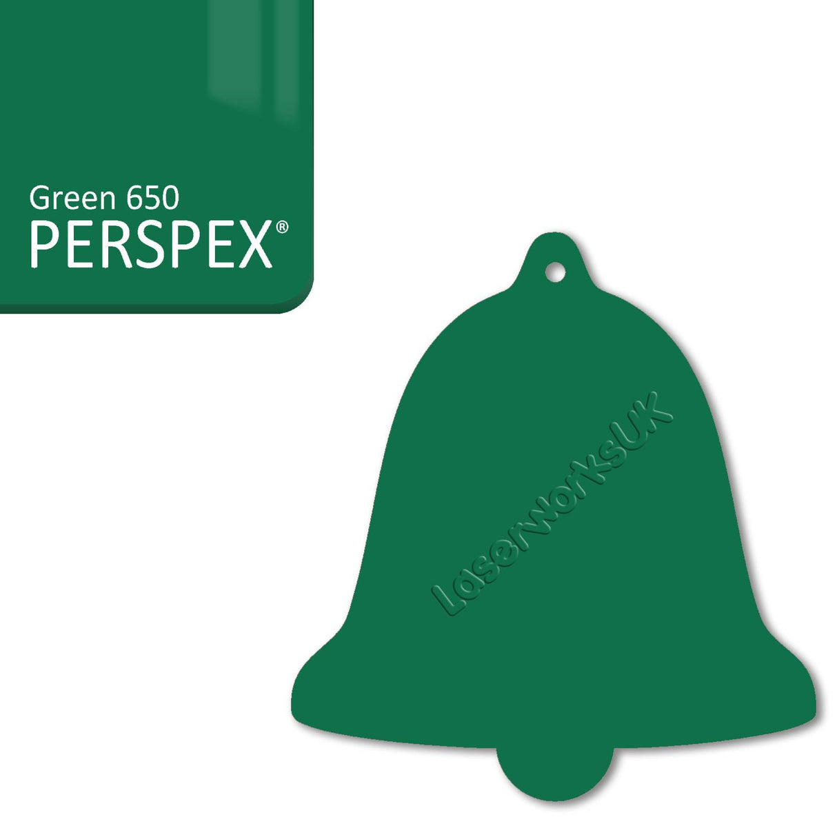 Acrylic Christmas Bell Blanks (12cm) - Laserworksuk