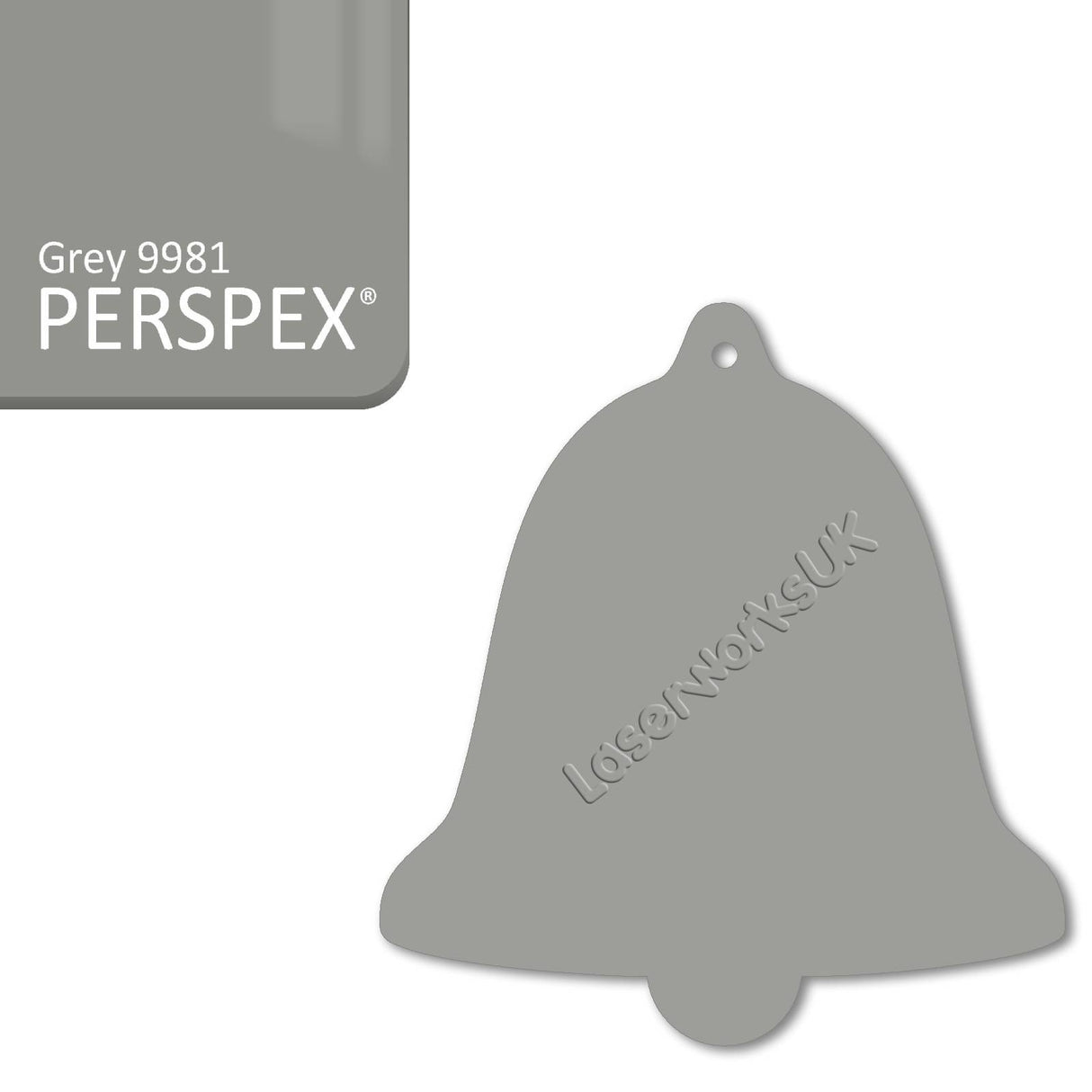 Acrylic Christmas Bell Blanks (12cm) - Laserworksuk