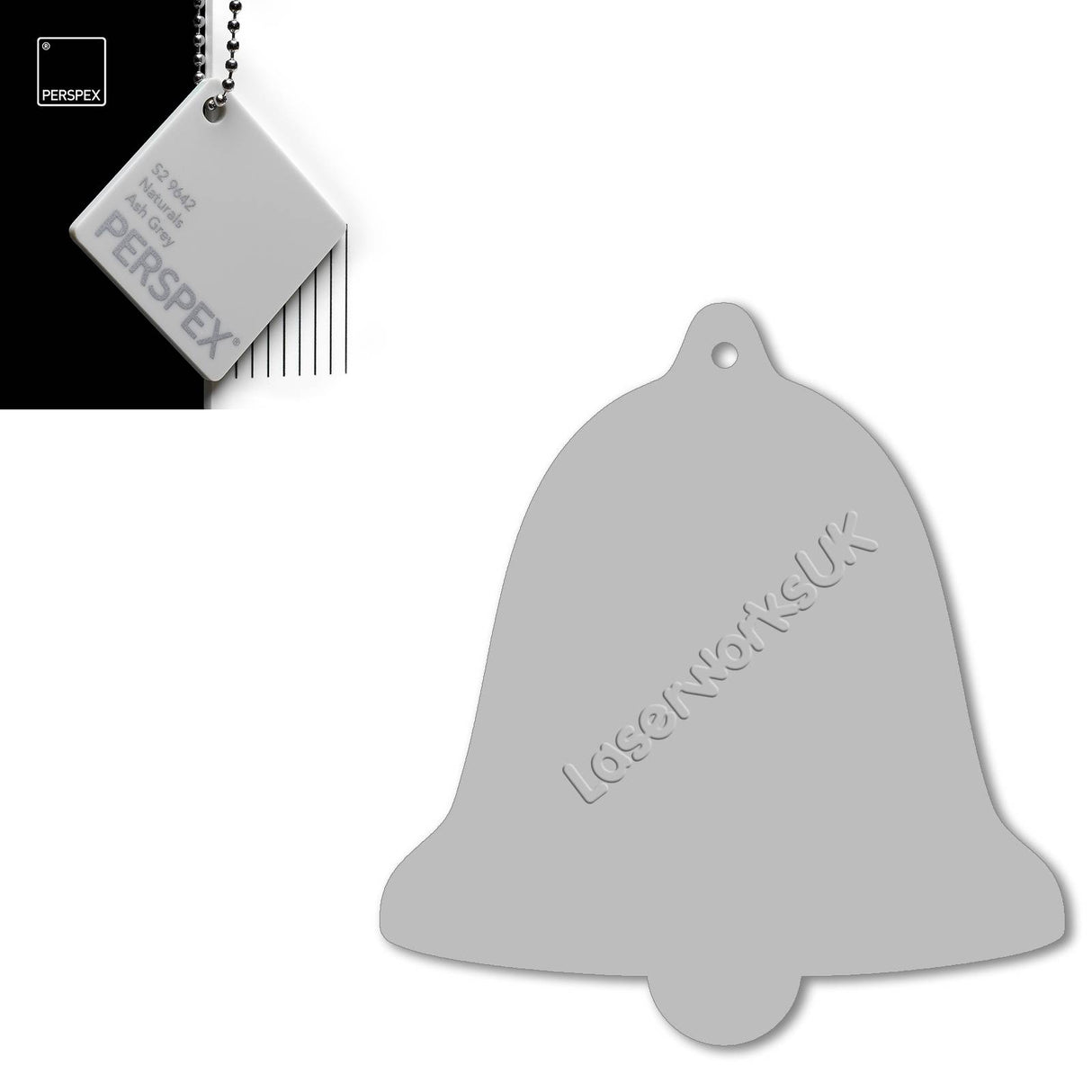 Acrylic Christmas Bell Blanks (12cm) - Laserworksuk