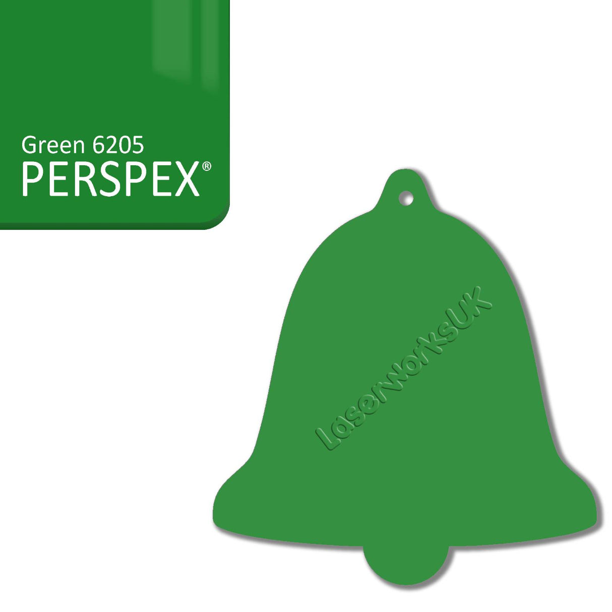 Acrylic Christmas Bell Blanks (12cm) - Laserworksuk