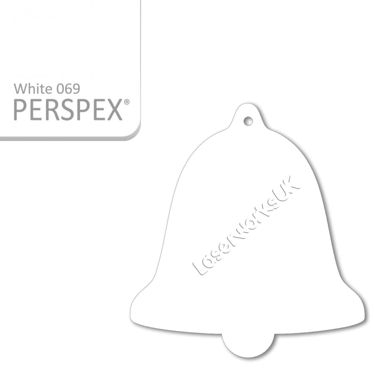 Acrylic Christmas Bell Blanks (12cm) - Laserworksuk